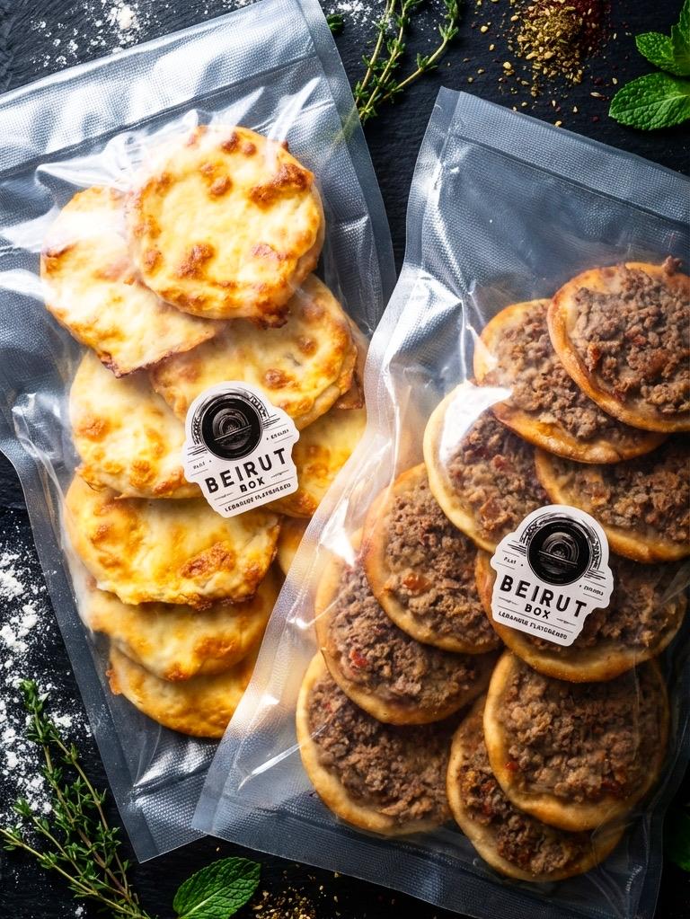 Vacuum-sealed Cheese & Beef Sfihas